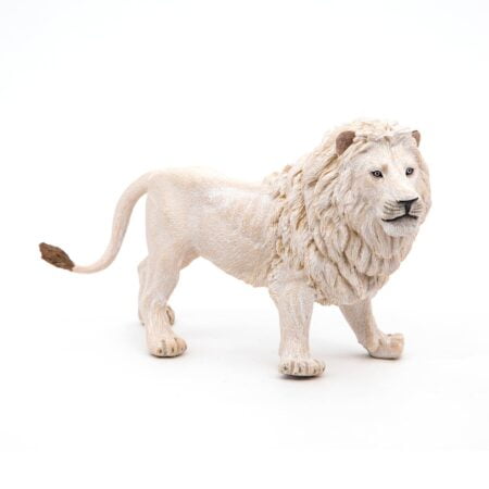 Papo -hand-painted - figurine -Wild animal kingdom - White Lion -50074 -Collectible - For - Image 3