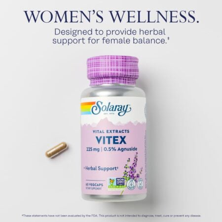 SOLARAY Vitex Berry Extract 225 mg - Chasteberry Supplement for Women - Traditional Hormon - Image 3