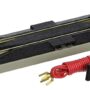 Bachmann Trains - Snap-Fit E-Z Track 9? Straight Terminal Rerailer w/Wire (1/card) - Nicke