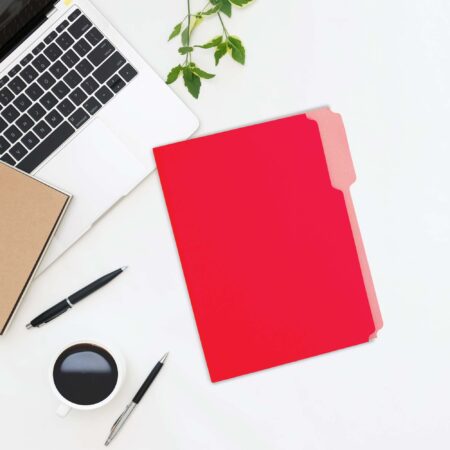 BAZIC Manila File Folder 1/3 Cut Letter Size, Assorted Color Left Right Center Tabs Positi - Image 2