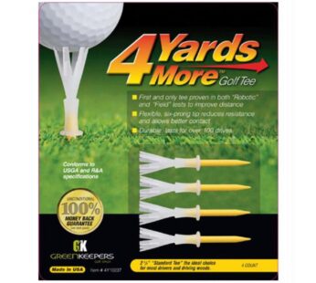 4 Yards More Golf Tee – 2 3/4″ Standard (4 Yellow Tees)
