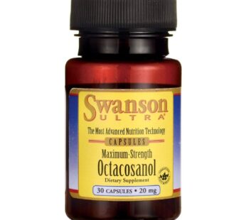 Swanson Maximum-Strength Octacosanol 20 Milligrams 30 Capsules