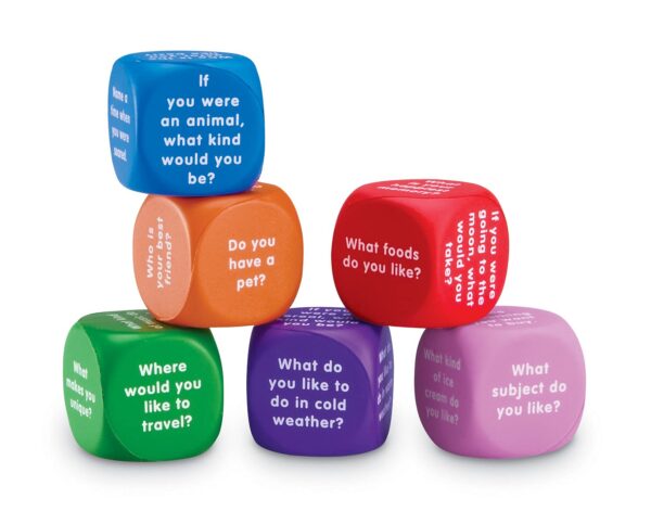 Learning Resources Conversation Cubes - 6 Pieces, Ages 6+ Foam Cubes for Social Emotional - Image 3