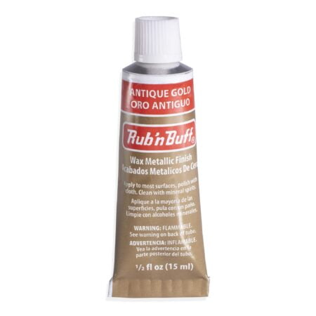 AMACO Rub n Buff Wax Metallic Finish - Rub n Buff Antique Gold 15ml Tube - Versatile Gildi