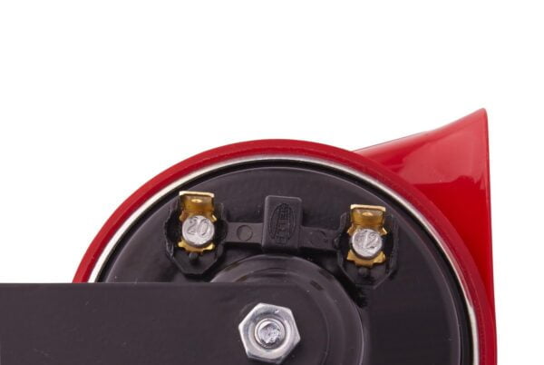 HELLA 007424801 Twin Trumpet High/Low Tone 12V Horn Kit with Bracket, Red - Image 4