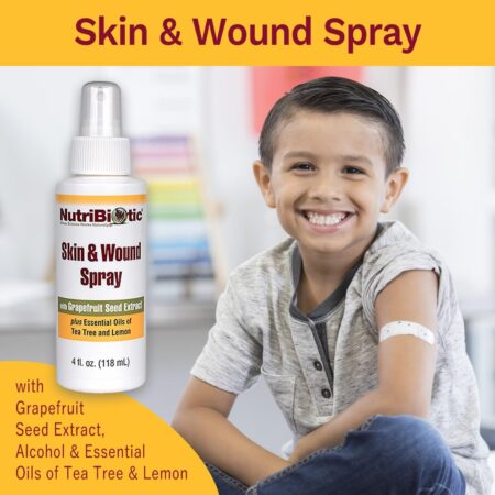 NutriBiotic Skin & Wound Spray with GSE, 4 Fl Oz | Grapefruit Seed Extract Plus Tea Tree & - Image 3