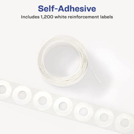 Avery Self-Adhesive Hole Reinforcement Stickers, 1/4" Diameter Hole Punch Reinforcement La - Image 3