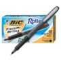 BIC Grip Stick Roller Ball Pen, Micro Fine Point (0.5 mm), Black, 12 Pens (GREM11BK)