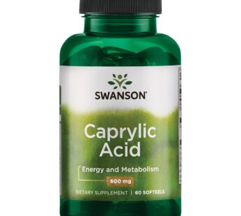 Swanson Caprylic Acid 600 Milligrams 60 Sgels