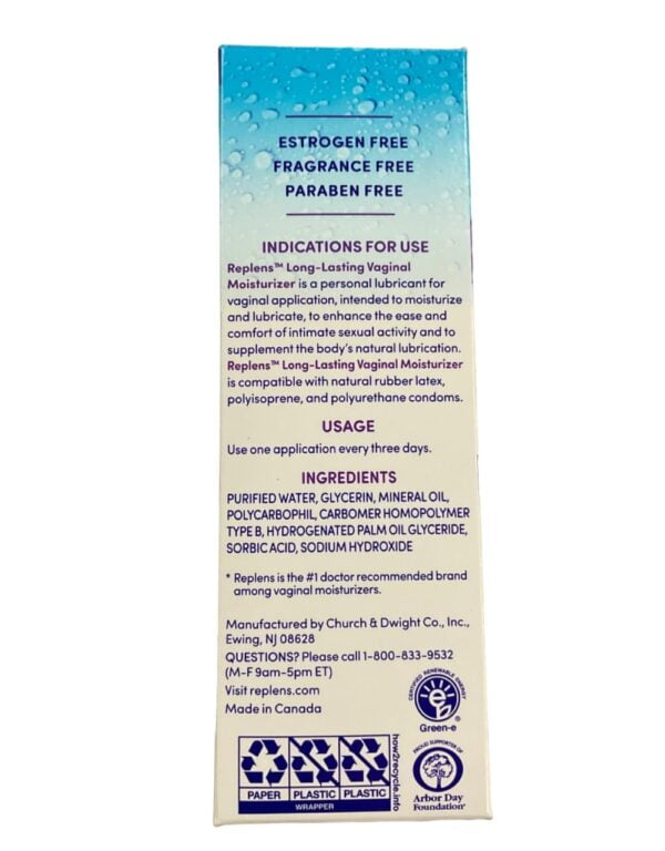 Replens Long-Lasting Vaginal Feminine Moisturizer 8 Prefilled Applicators - Image 4