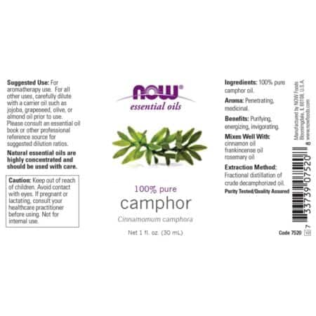 NOW Essential Oils, Camphor Oil, Camphorous Aromatherapy Scent, 100% Pure and Purity Teste - Image 2