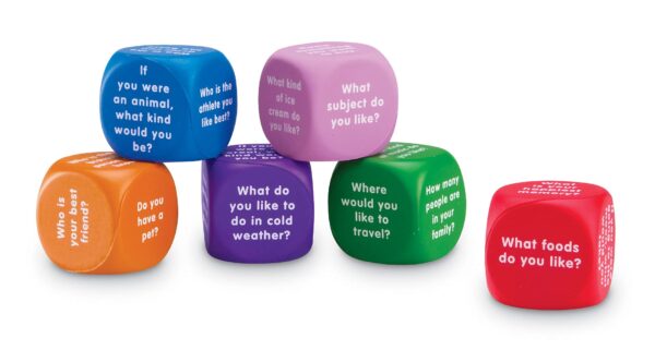 Learning Resources Conversation Cubes - 6 Pieces, Ages 6+ Foam Cubes for Social Emotional - Image 5