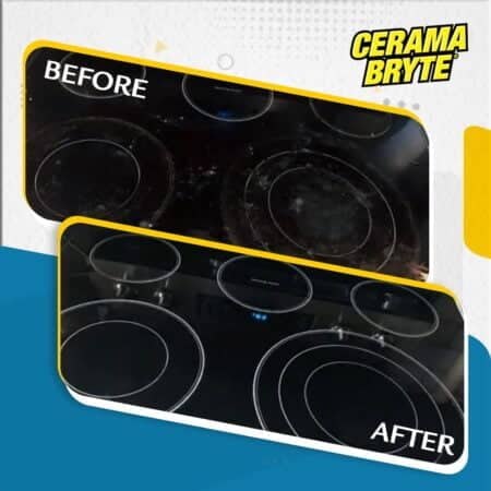 Cerama Bryte 1 x Scraper & 1 x Pad Kit Cooktop and Stove Top Cleaner for Glass - Ceramic S - Image 3