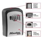Master Lock Set Your Own Combination Wall Mount Lock Box, 5 Key Capacity, Black, 5401D - Image 2