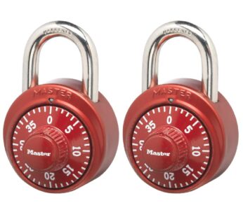 Master Lock 1530T Locker Lock Combination Padlock, 2 Count (Pack of 1), Colors May Vary