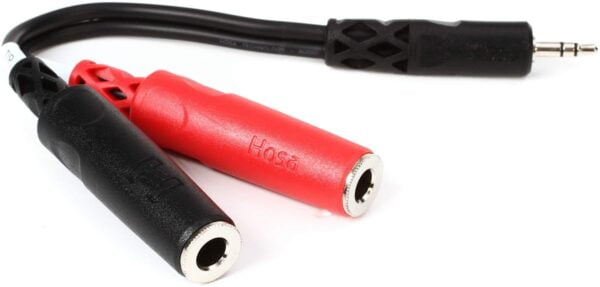 Hosa YMP-137 3.5 mm TRS to Dual 1/4" TSF Stereo Breakout Cable - Image 5