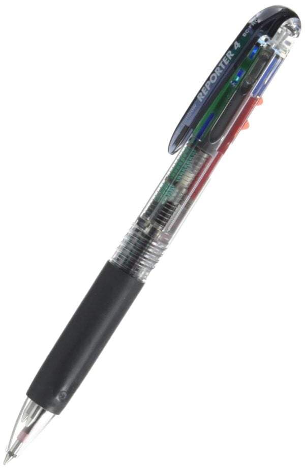 Tombow 4 Colors Ballpoint Pen, Reporter 4, Black, Red, Blue, Green, Transparent Body (BC-F - Image 3