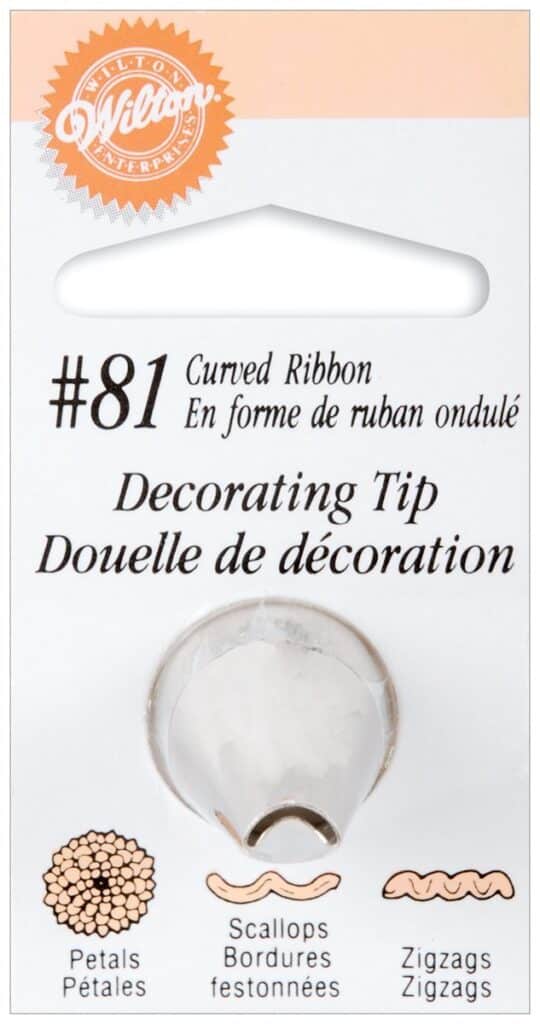 Wilton Decorating Piping Tip, No 81 - Curved Ribbon