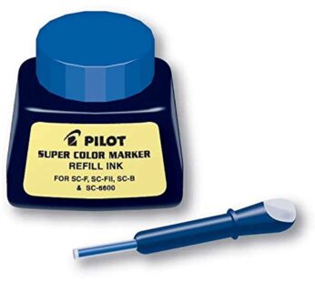 PILOT Super Color Permanent Marker Refill Ink, Blue Ink, 1 Ounce Bottle with Dropper (4360