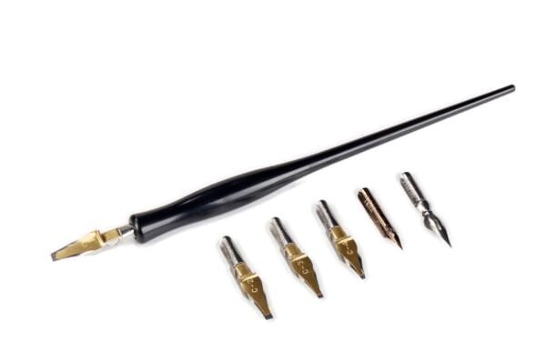 Speedball Calligraphy Pen Set - 1 Penholder w/ 4 Nibs, 2 Pen Tips - Image 3