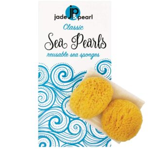 Classic Sea Pearls Reusable Sea Sponges – 2 Medium Size