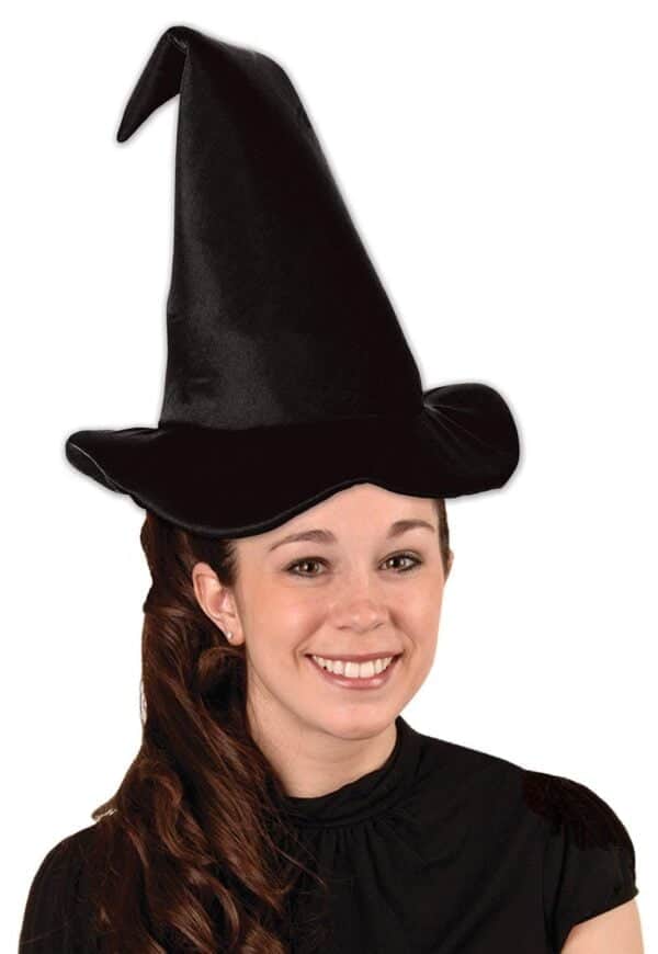 Satin-Soft Black Witch Hat - Image 3