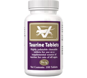 Pet-Ag Taurine Tablets for Cats – 100 Tablets – Daily-Use, Chewable Supplement for Cats of