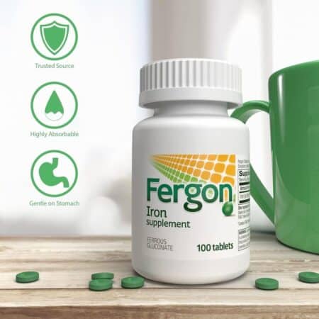 Fergon High Potency Iron Highly Soluble & Easily Digested, 27 mg Iron, 100 Tablets - Image 5