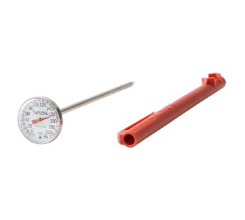 Taylor Instant Read Analog Meat Food Grill BBQ Cooking Kitchen Thermometer with Red Pocket