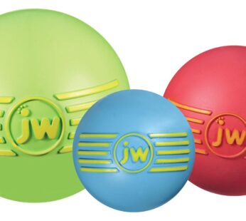 JW ISqueak Ball Durable Natural Rubber Dog Toy (Assorted Colors)