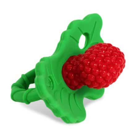 RaZbaby RaZberry Silicone Baby Teether Toy - Berrybumps Soothe Babies Sore Gums - Hands Fr