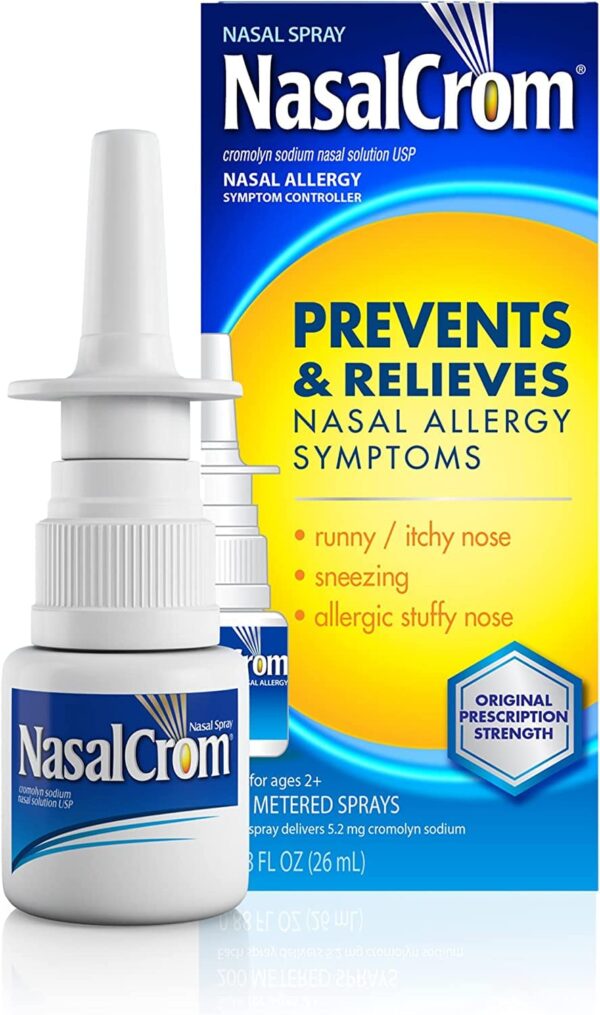 NasalCrom Nasal Spray Allergy Symptom Controller | 200 Sprays | .88 FL OZ