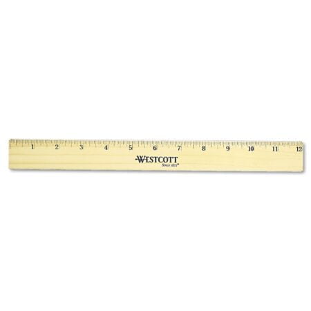 Westcott Ruler with Double Brass Edge, 12-Inch (05221)