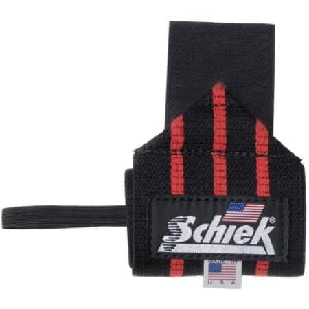 Schiek Sports Model 1112 Heavy Duty 12" Wrist Wraps - Black/Red - Image 2