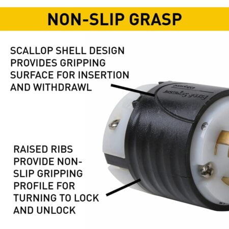 Legrand Pass & Seymour L1420CCCV3 Turnlok Industrial Spec Grade Locking Connector, 20 Amp - Image 4