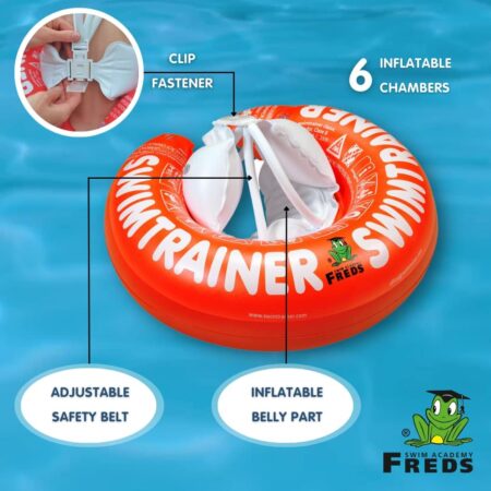 FREDS SWIM ACADEMY SWIMTRAINER Classic Red, Baby Pool Float Ring for Babies and Toddlers, - Image 5