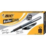 BIC Grip Stick Roller Ball Pen, Micro Fine Point (0.5 mm), Black, 12 Pens (GREM11BK) - Image 4