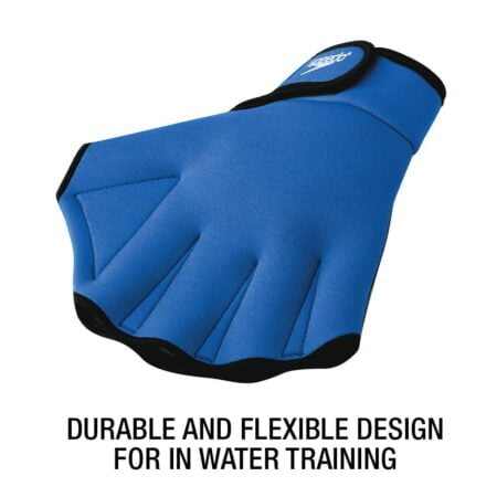 Speedo unisex adult Swim Training Fitness aquatic gloves, Royal, Small US - Image 2