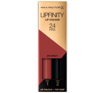 Max Factor Lipfinity Lipstick, Spicy, 1 Set