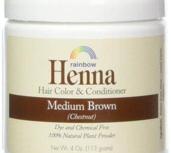 Rainbow Research Henna Hair Color and Conditioner, Persian Brown Chestnut, 4 Ounce (HEN400