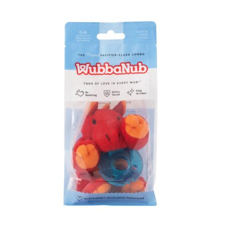 WubbaNub Infant Pacifier - Red Dragon - Image 4