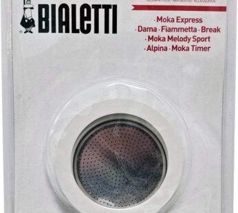 Bialetti Replacement Gasket and Filter For 3 Cup Stovetop Espresso Coffee Makers