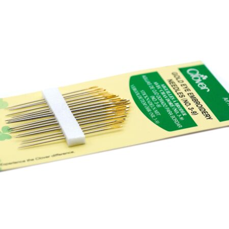 Clover Gold Eye Embroidery Needles Size 3-9 - 16 Pack - Image 5