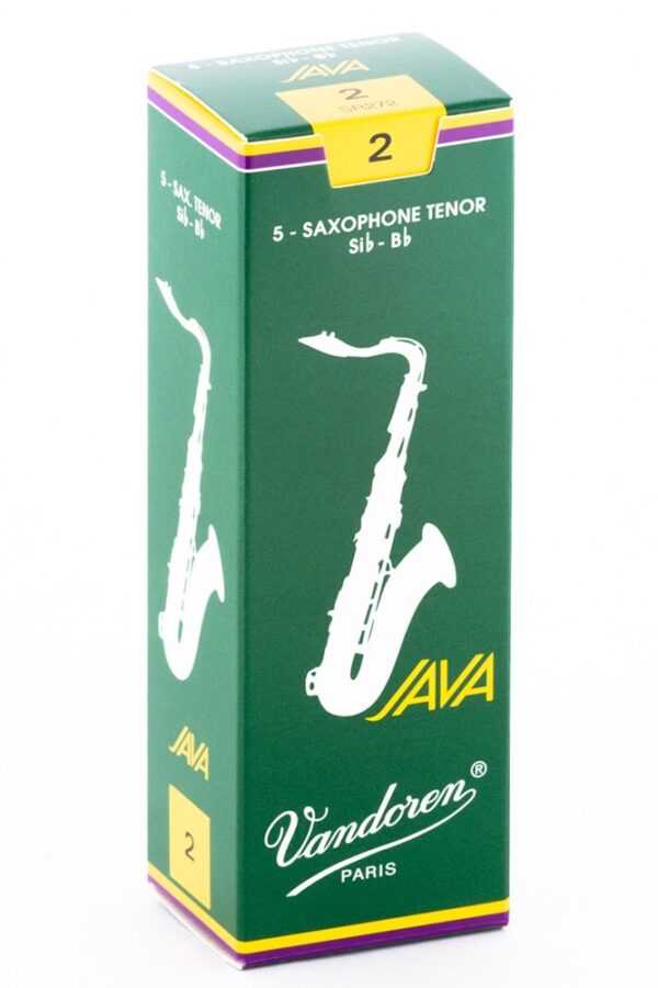 Vandoren SR272 Tenor Sax JAVA Reeds Strength 2; Box of 5,black