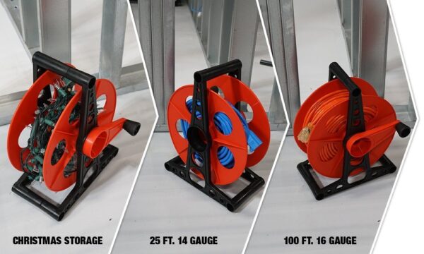 Woods E103 E-103 Wheel, Holds Up to 150 16/3 Extension 125 Feet of 14/3 Gauge Cord, Holida - Image 3
