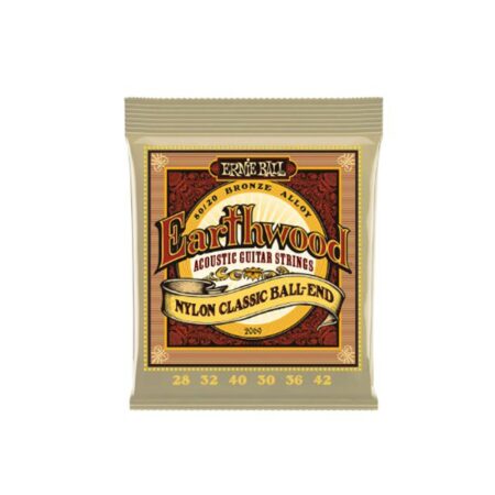 Ernie Ball Folk Nylon Clear & Gold Ball-End 80/20 Bronze Acoustic Guitar Strings, 28-42 Ga - Image 5