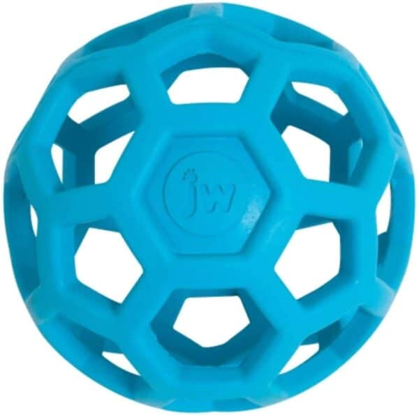 JW Pet Hol-ee Roller Dog Toy Puzzle Ball, Natural Rubber, Small (3 Inch Diameter), Colors