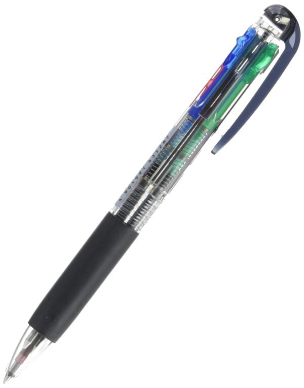 Tombow 4 Colors Ballpoint Pen, Reporter 4, Black, Red, Blue, Green, Transparent Body (BC-F - Image 2