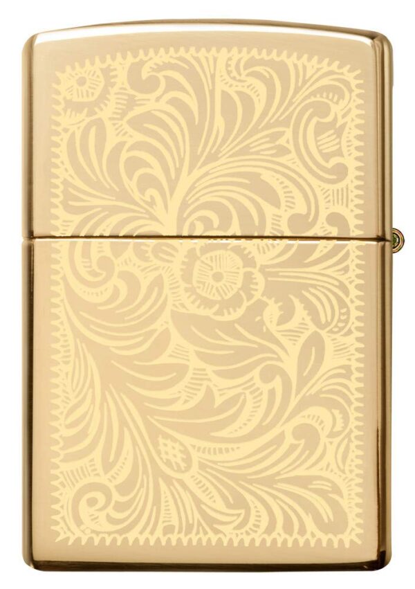 Zippo Lighter High Polish Brass Venetian - Image 6