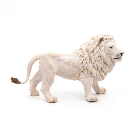 Papo -hand-painted - figurine -Wild animal kingdom - White Lion -50074 -Collectible - For - Image 2